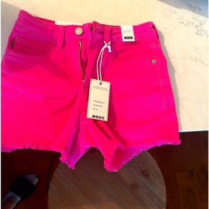 Judy blue xs pink jean shirt new